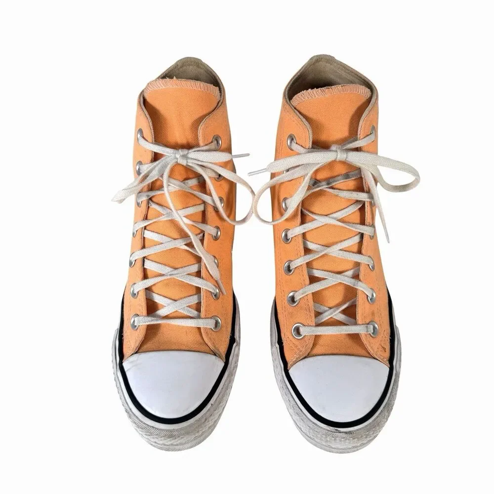 Converse Chuck Taylor All Star Lift Hi Platform Peach Beam Orange Womens 8